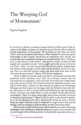 Dialogue: a Journal of Mormon Thought Planation of His Own Limitations: These People in the Vision Are "Thy Brethren" Who Have "Agency" (Moses 7:32)