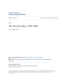 The Art of London: 1830-1980 Nancy Geddes Poole