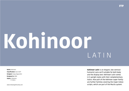 Kohinoor LATIN