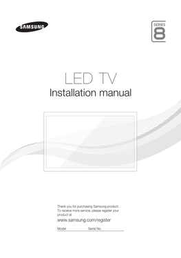 LED TV Installation Manual