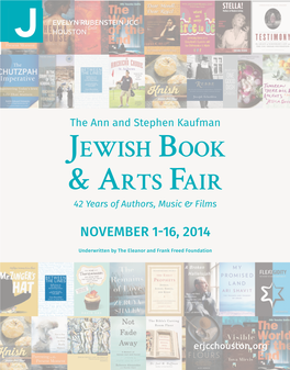 Jewish Book & Arts Fair 42 Years of Authors, Music & Films