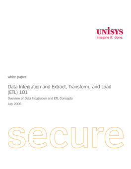 Data Integration and Extract, Transform, and Load (ETL)