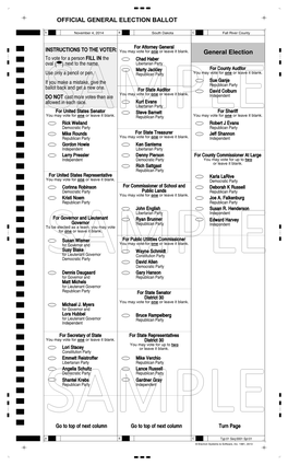 Official General Election Ballot