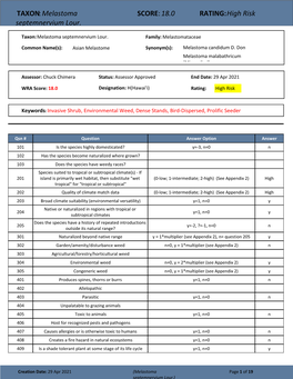 TAXON:Melastoma Septemnervium Lour. SCORE:18.0