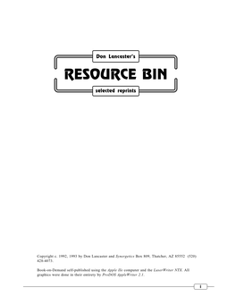 Resource Bin