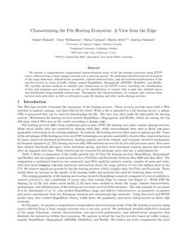 Characterizing the File Hosting Ecosystem: a View from the Edge