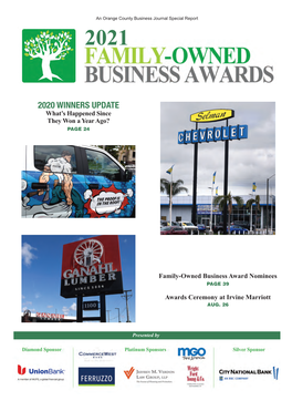 2021 OCBJ Family Business Award Nominees