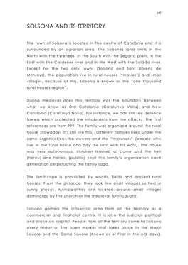 Solsona and Its Territory