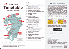 Timetable Purchase a Reserved Seat Ticket from JR ASO BOY! / KYUSHU ODAN TOKKYU / ASO ー Kyushu's Ticket Oﬃces Before Boarding