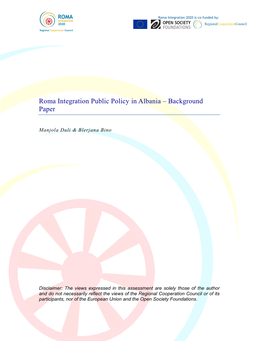 Roma Integration Public Policy in Albania – Background Paper