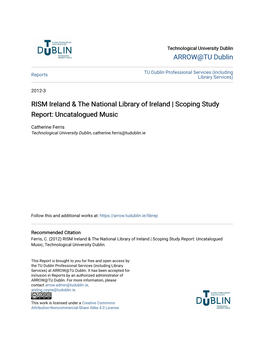 RISM Ireland & the National Library of Ireland