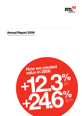 RTL Group Annual Report 2006 Group RTL 24.6 Fully Consolidated Profit Centres Key Figures at a Glance RTL GROUP + 24.6 %