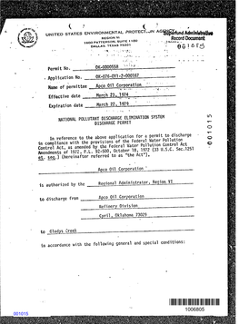 National Pollutant Discharge Elimination System Discharge Permit