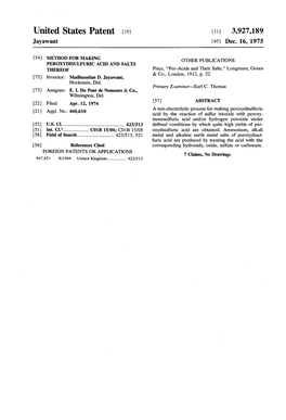 United States Patent (19) [11] 3,927,189 Jayawant (45) Dec