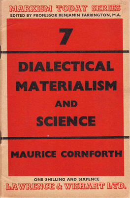 Dialectical Materialism and Science