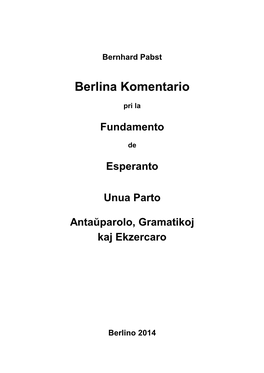 Berlina Komentario