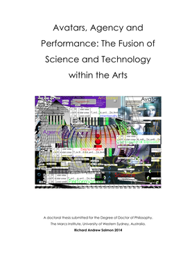 Avatars, Agency and Performance, the Fusion of Science And