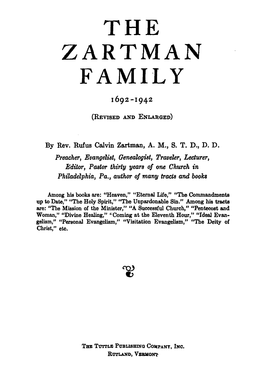 Zartman Family