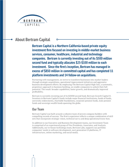 About Bertram Capital