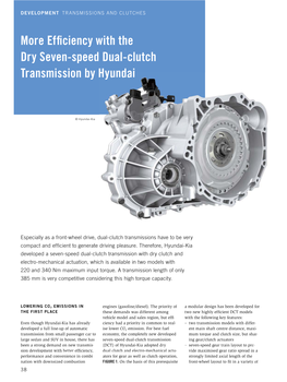 Efficiency with the Dry Seven-Speed Dual-Clutch Transmission