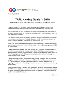 7AFL Kicking Goals in 2019