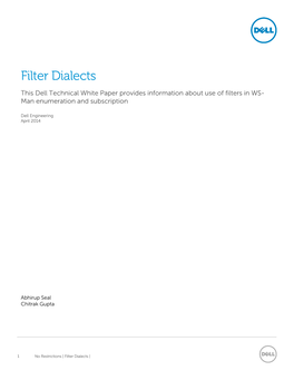 White Paper About Filter Dialects