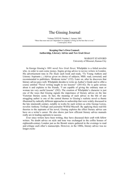 The Gissing Journal