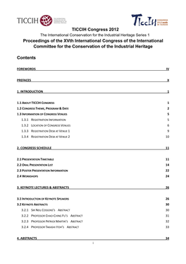 PDF of TICCIH Congress 2012 Proceedings