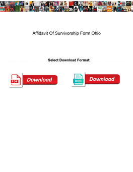 Affidavit of Survivorship Form Ohio