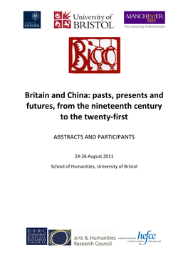 Britain and China: Pasts, Presents and Futures, from the Nineteenth Century to the Twenty-First