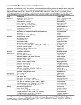 1 Appendix A. List of Plant Species That Were Observed Or Collected At