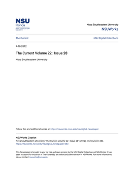 The Current Volume 22 : Issue 28