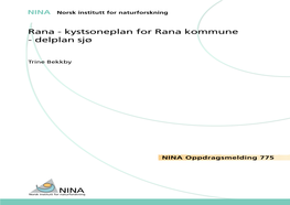 Kystsoneplan for Rana Kommune - Delplan Sjø