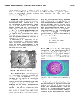 Mineralogical Analysis of the Fractured Floor Region