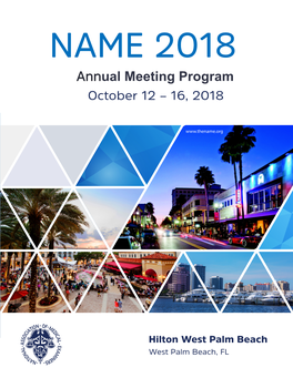 NAME 2018 Annual Meeting Program