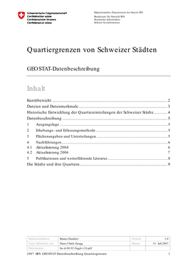 GEOSTAT-Datenbeschreibung Quartiergrenzen 1