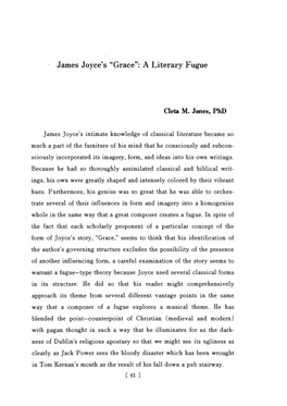 ' James Joyce's “Grace”： a Literary Fugue