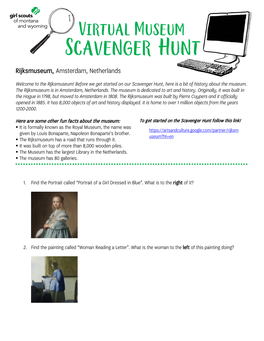 Virtual Museum Scavenger Hunt