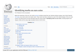 Identifying Marks on Euro Coins