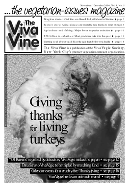 Giving Thanks for Living Turkeys