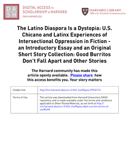 The Latino Diaspora Is a Dystopia: U.S