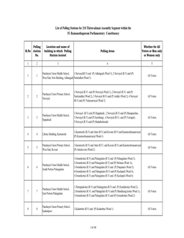 List of Polling Stations for 210 Thiruvadanai Assembly Segment Within the 35