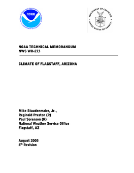 Noaa Technical Memorandum Nws Wr-273