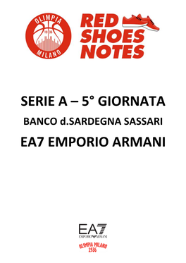 Sassari-Milano Game Notes