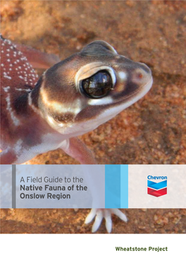 A Field Guide to the Native Fauna of the Onslow Region