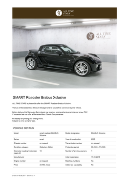 SMART Roadster Brabus Xclusive