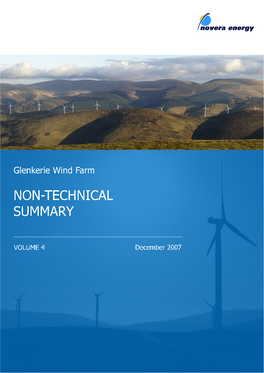 Glenkerie Windfarm Non Technical Summary