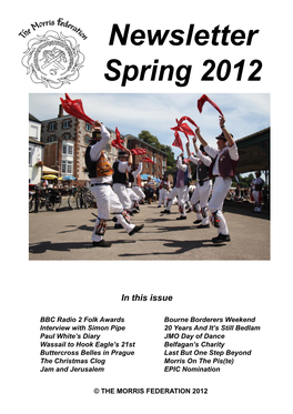 Newsletter Spring 2012