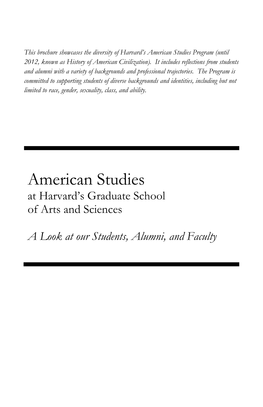 American Studies 2019 Diversity Brochure