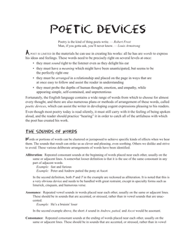 Poetic Devices